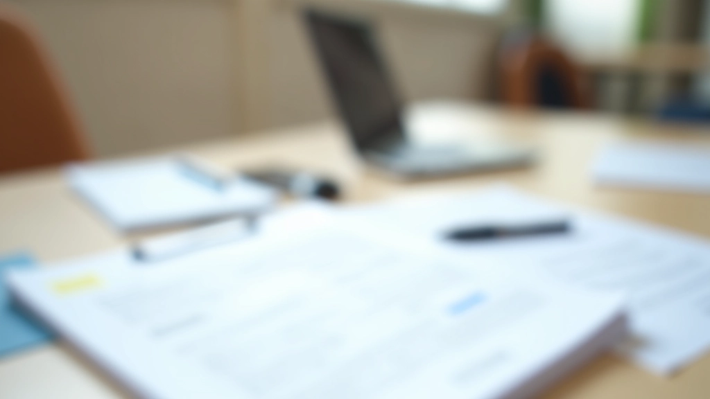 Logo CAF et documents d'aide sociale sur un bureau avec stylo bleu