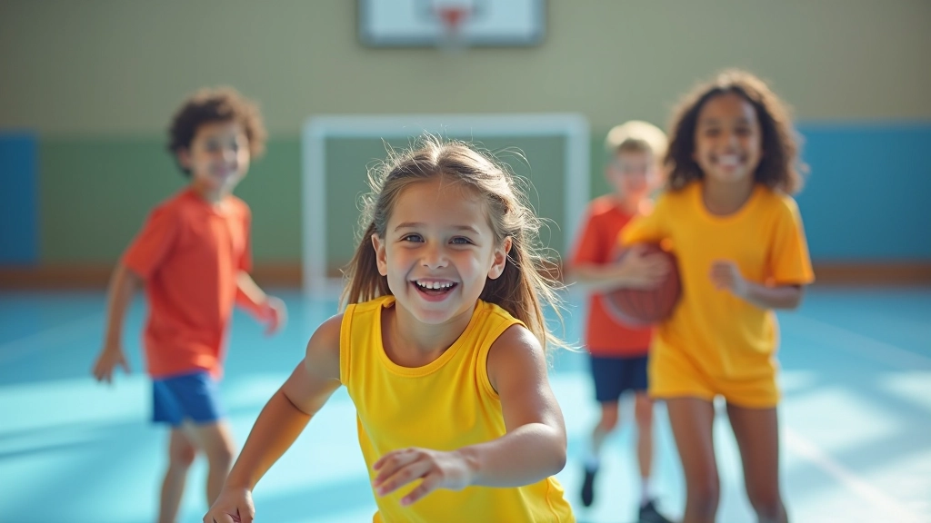 Famille heureuse pratiquant diverses activités sportives ensemble