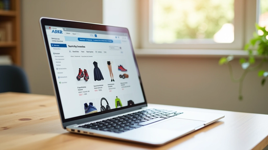 Interface de plateforme d'achat en ligne d'équipement sportif d'occasion avec filtres de recherche et photos de produits