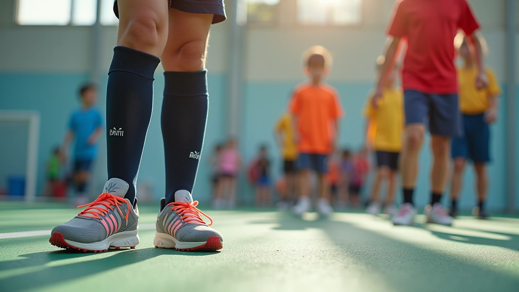 Équipement sportif complet : chaussures de sport, maillot, short, chaussettes, gants et protections